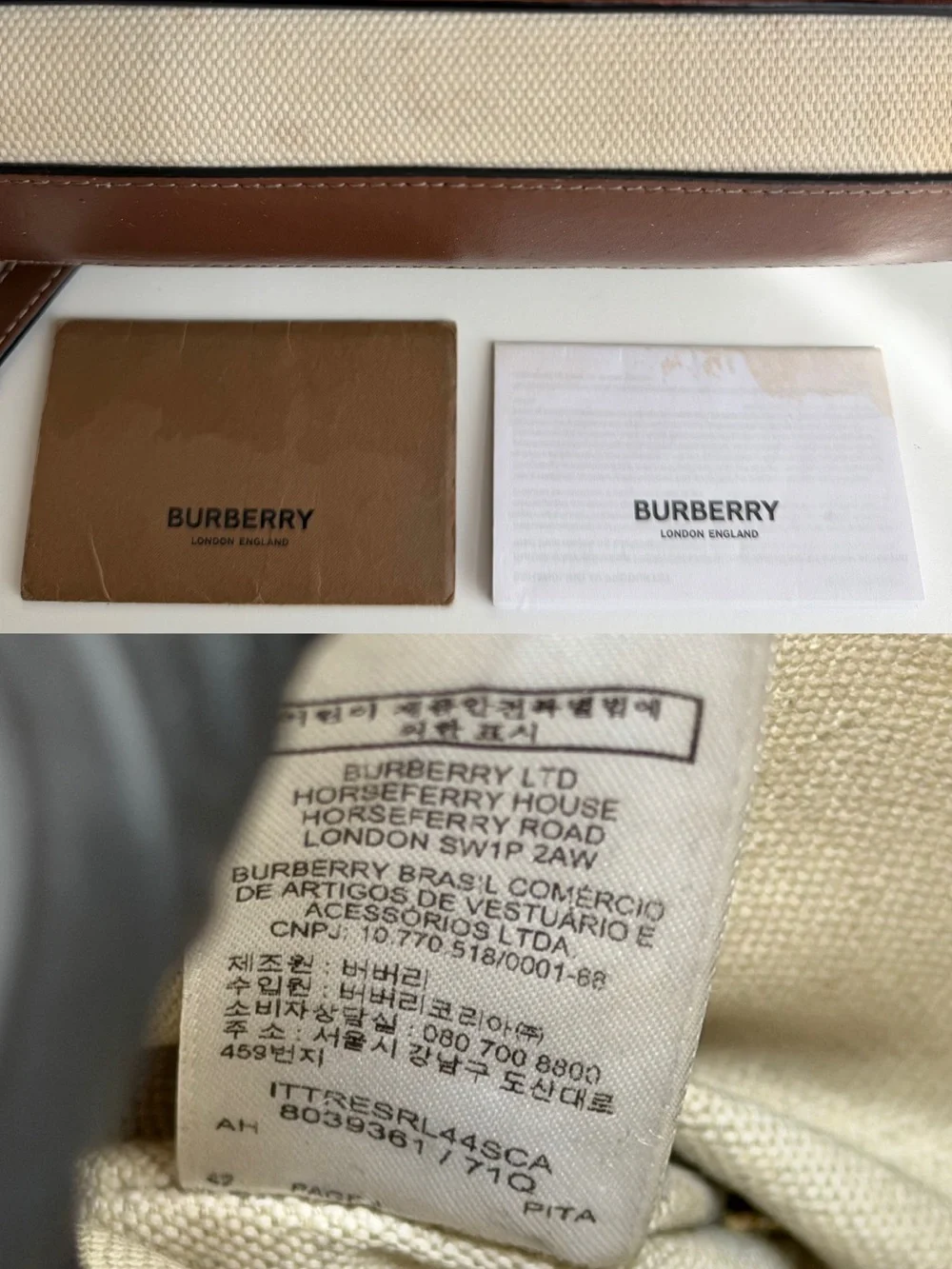 Authentic Burberry Mini Pocket Beige Malt Brown Crossbody Bag